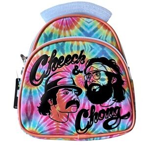 Cheech and Chong Tie Dye Crossbody Backpack W/Adjustable Strap Vegan Leather